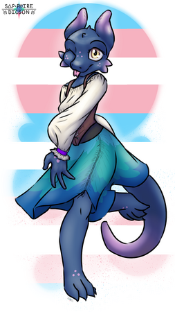 Trans Pride Jade the Kobold